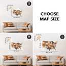 Wooden 3d Map of USA - Multicolor by Enjoy The Wood