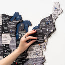 Wooden 3d Map of USA - Nordik by Enjoy The Wood