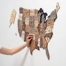 Wooden 3d Map of USA - Smokey by Enjoy The Wood