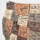 Wooden 3d Map of USA - Smokey by Enjoy The Wood