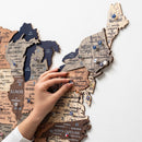 Wooden 3d Map of USA - Smokey by Enjoy The Wood