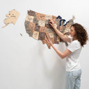 Wooden 3d Map of USA - Smokey by Enjoy The Wood