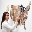 Wooden 3d Map of USA - Smokey by Enjoy The Wood