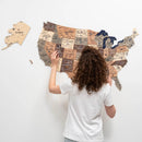 Wooden 3d Map of USA - Smokey by Enjoy The Wood