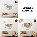 Wooden 3d Map of USA - Smokey by Enjoy The Wood