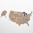 Wooden 3d Map of USA - Terra by Enjoy The Wood