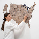 Wooden 3d Map of USA - Terra by Enjoy The Wood