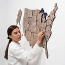 Wooden 3d Map of USA - Terra by Enjoy The Wood