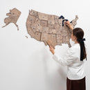 Wooden 3d Map of USA - Terra by Enjoy The Wood