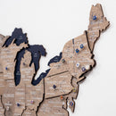 Wooden 3d Map of USA - Terra by Enjoy The Wood