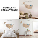 Wooden 3d Map of USA - Terra by Enjoy The Wood