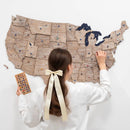 Wooden 3d Map of USA - Terra by Enjoy The Wood