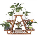 GobekUsa 6-Tier Wooden Plant Stand for Indoor/Outdoor use