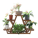 GobekUsa 6-Tier Wooden Plant Stand for Indoor/Outdoor use
