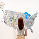 Wooden USA Map