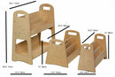 Wooden Bookshelf / Small-Medium-Large Size by Kidodido
