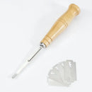 Wooden bread lame cutter with leather cover kitchen baking tool by Decorbites