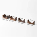 Wooden espresso filter screen holder with gray coasters kitchen stand by Decorbites