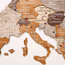 3D Europe Wooden Map Multicolor
