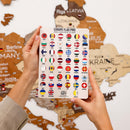 3D Europe Wooden Map Multicolor