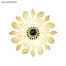 GobekUsa Wooden Floral Wall Sconce: Simple Style, 1 Head Beige Lighting Fixture for Bedroom