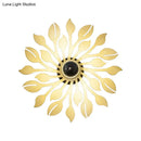 GobekUsa Wooden Floral Wall Sconce: Simple Style, 1 Head Beige Lighting Fixture for Bedroom