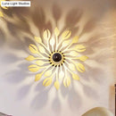 GobekUsa Wooden Floral Wall Sconce: Simple Style, 1 Head Beige Lighting Fixture for Bedroom