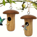 GobekUsa Wooden Hanging Hummingbird House Feeder