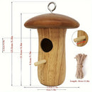 GobekUsa Wooden Hanging Hummingbird House Feeder