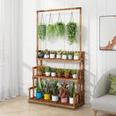 GobekUsa 3-Tier Wooden Hanging Plant Stand