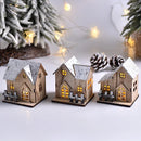 GobekUsa Wooden LED Light House Christmas Decorations