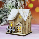 GobekUsa Wooden LED Light House Christmas Decorations