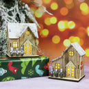 GobekUsa Wooden LED Light House Christmas Decorations
