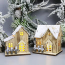 GobekUsa Wooden LED Light House Christmas Decorations