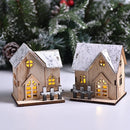 GobekUsa Wooden LED Light House Christmas Decorations