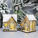 GobekUsa Wooden LED Light House Christmas Decorations