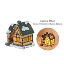 GobekUsa Wooden LED Light House Christmas Decorations