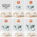 3D Wooden World Map Aurora