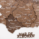 Wooden Map of Spain – Dark Walnut
