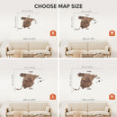 Wooden Map of Spain – Dark Walnut