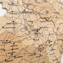 Wooden Map of Spain – Gold