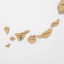 Wooden Map of Spain – Gold