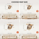 Wooden Map of Spain – Multicolor