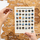 Wooden Map of Spain – Oak