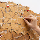 Wooden Map of Spain – Oak