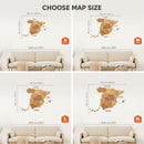 Wooden Map of Spain – Oak