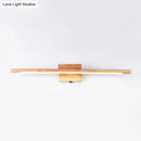 GobekUsa Wooden Nordic LED Vanity Sconce - Stick Shaped Wall Lighting in Beige