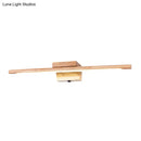 GobekUsa Wooden Nordic LED Vanity Sconce - Stick Shaped Wall Lighting in Beige