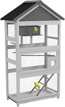 GobekUsa 67" Wooden Outdoor Bird Aviary for Finches and Parakeets
