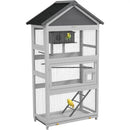 GobekUsa 67" Wooden Outdoor Bird Aviary for Finches and Parakeets